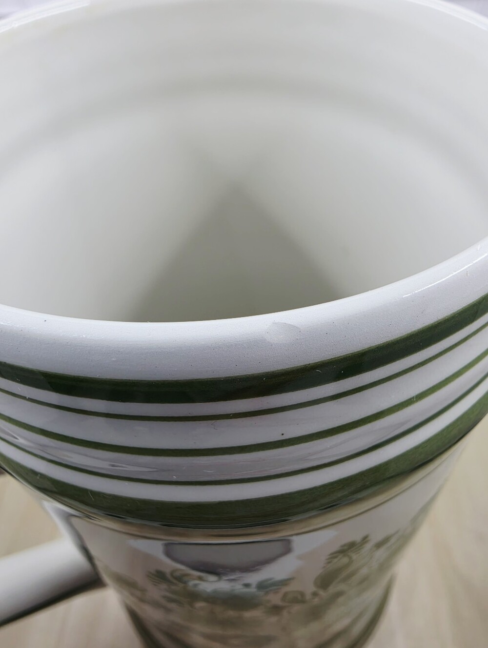 Holland Delft Green Floral Heineken Stein with Handle Vintage Large Stamped - Picture 11 of 15